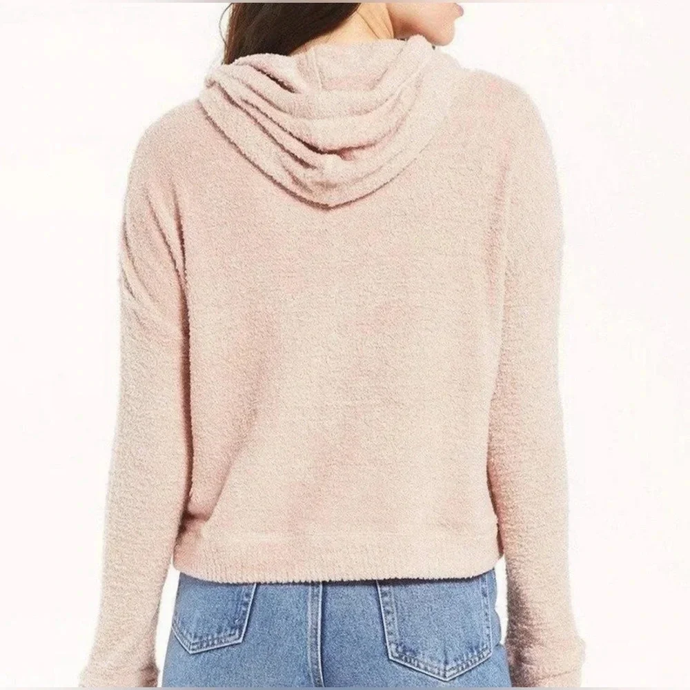 Z Supply Kacey Feather Hoodie in Mauve - Picture 4 of 9